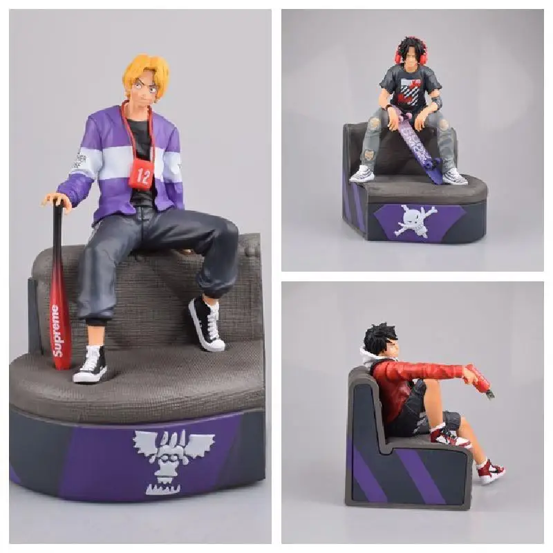 Фигурка Аниме One Piece GK модный стиль три брата Обезьяна D Луффи Эйс сабо ПВХ фигурка