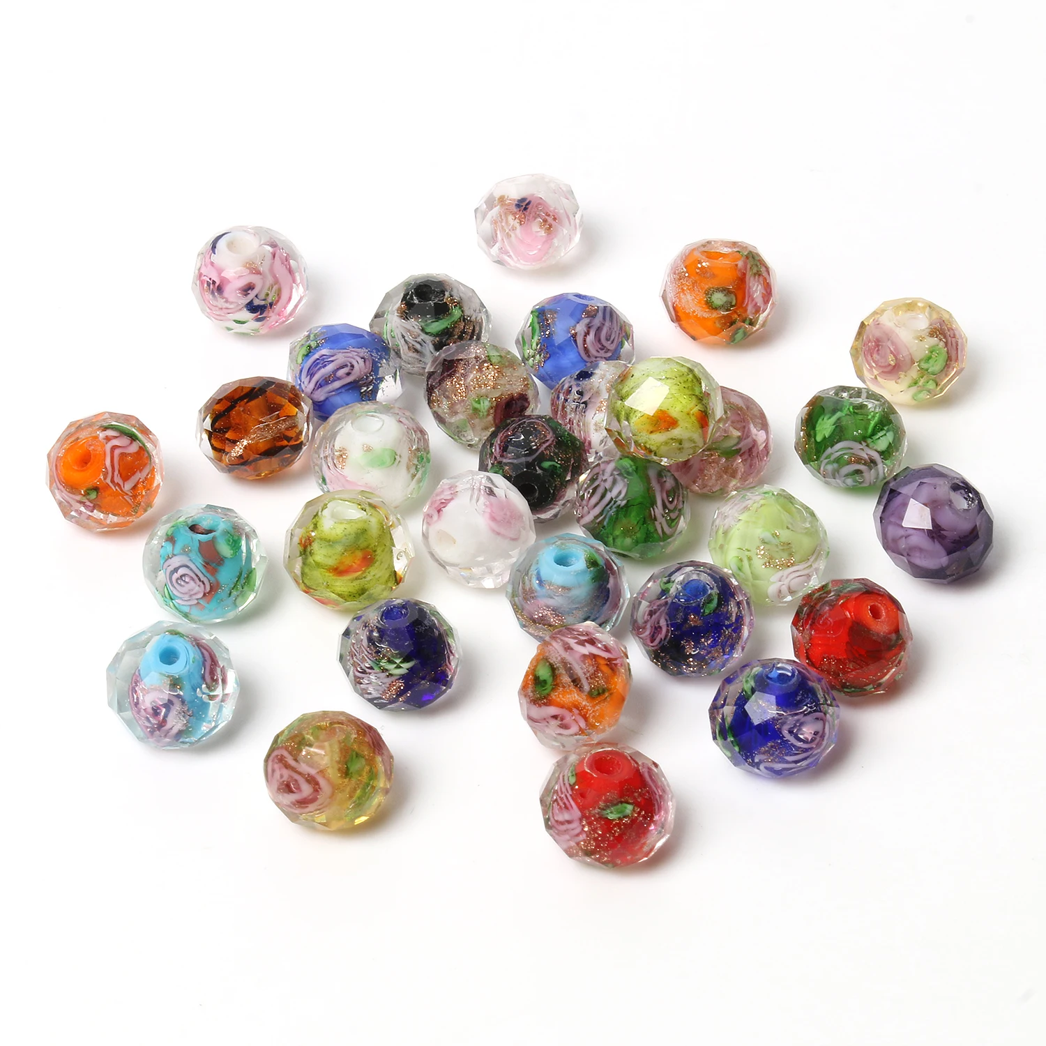 6 8 10 12 14mm 96 Sfera sfaccettata di cristallo di vetro allentato del distanziatore perline rotonde artigianato per la produzione fai da te bracciali collana accessorio di gioielli  36