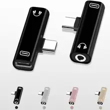 Тип usb-C аудио-адаптер для «2 в 1» C-до 3,5 мм разъем для наушников зарядки аудио конвертер для телефонов Xiaomi