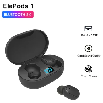 

ElePods 1Bluetooth 5.0 headset LED display Ture wireless headset voice control stereo noise reduction Button sport headset