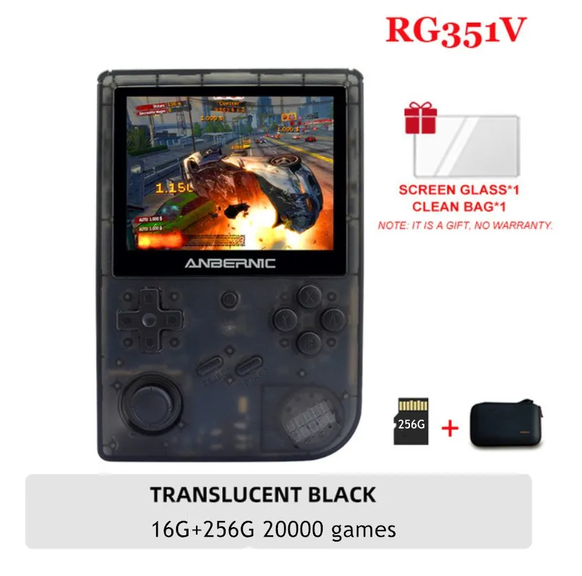 ANBERNIC RG351V 3.5-Inch IPS Handheld Game console 256G Pre-installed 20000 Games Video Retro Game Player With WIFI Kids Gift 