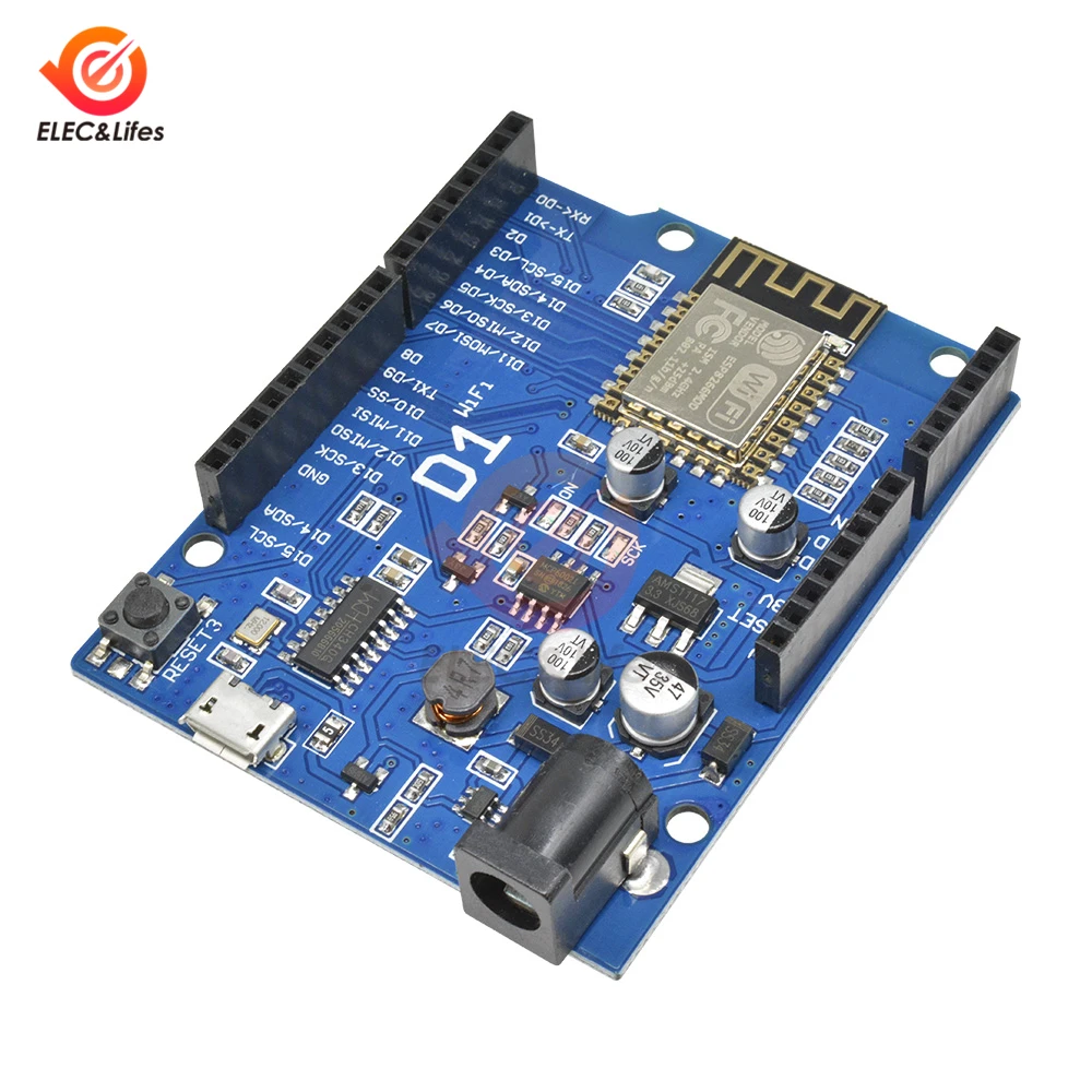 Для WeMos D1 esp8266 CH340 CH340G WiFi Беспроводная макетная плата ESP-12 ESP-12E модуль OTA для Arduino UNO R3 Micro USB 3,3 V 5V