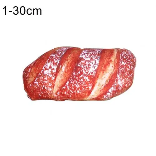 Red Bread30cm 3D плюшевая подушка подарок мягкая спинка игрушки на день рождения Забавный имитирующий закусочный хлеб форма для детей домашний декор для девочек - Цвет: Red Bread30cm