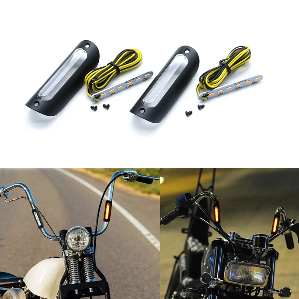 

Universal Motorcycle Highway Bar Switchback Driving Light turn signal Light Amber LED For Crash Bars For Harley Touring