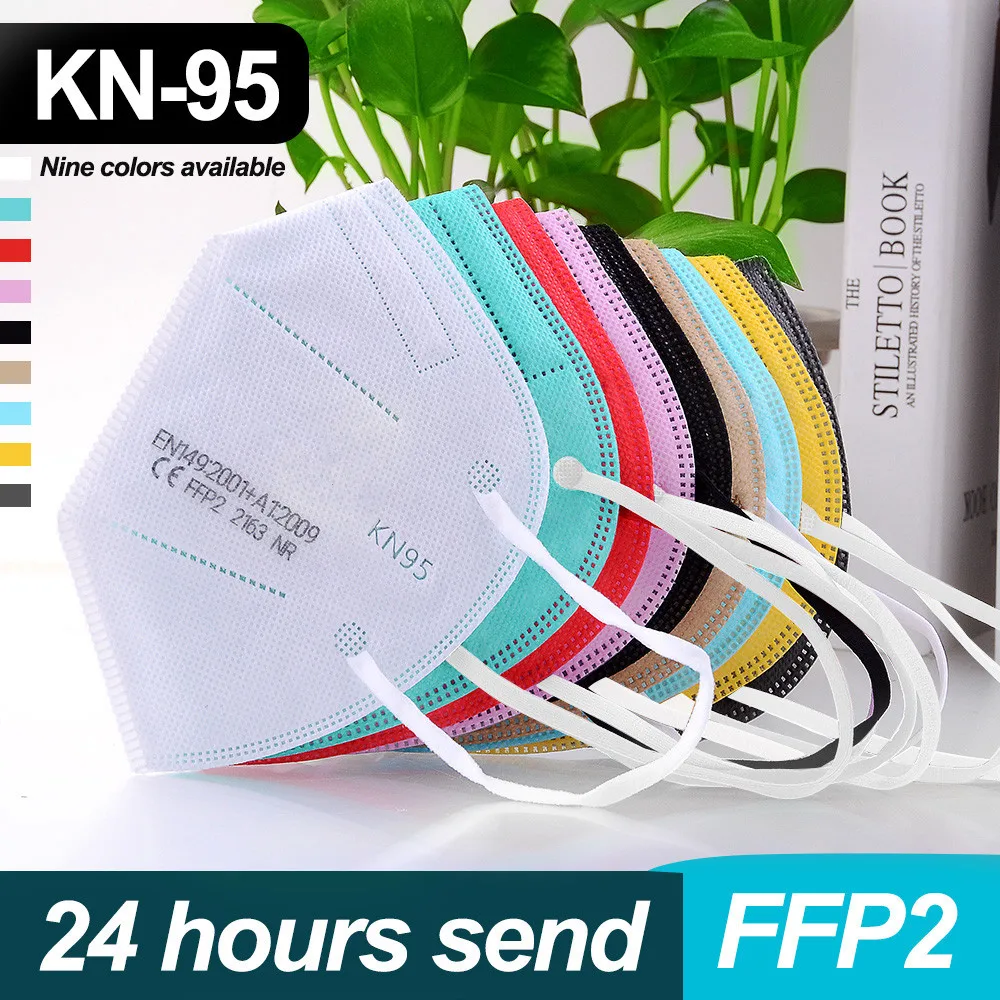 FFP2mask Reusable Adult FFP2 Mascarillas Higienicas Homologadas 5 Layers KN95 Mascherina FPP2 Protective Face Mask FFP 2 Black |