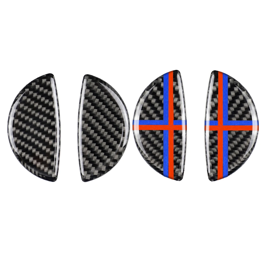 Replacement For Mini Cooper R55/R56/R60/R61 2pcs/set Car Interior Door Handle Cover Stickers Carbon Fiber Decals Decor