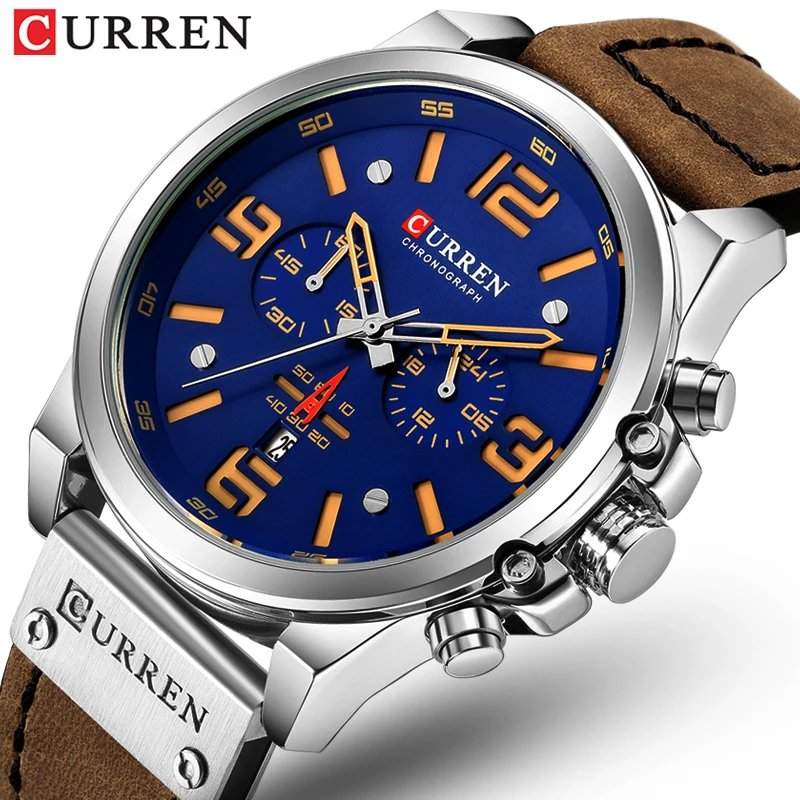 CURREN 8314 мужские часы Топ люксовый бренд водонепроницаемые спортивные наручные