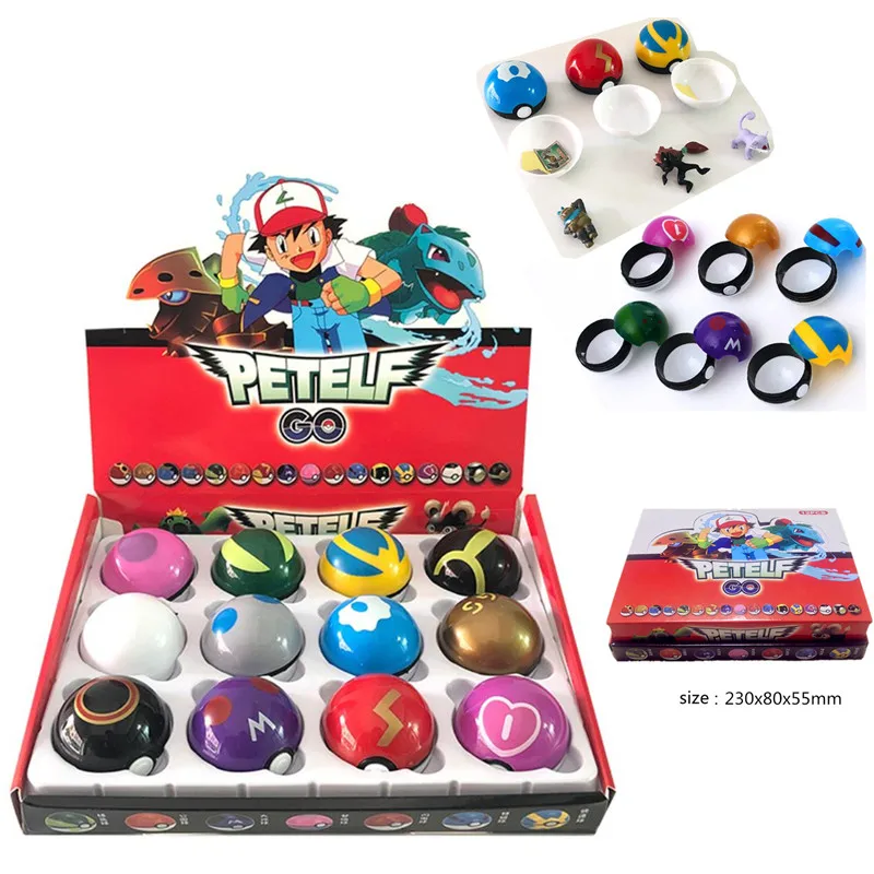 12pcs/set Action Figure Pokemon Game Poke Ball Pocket Monster Pikachu Snorlax Jigglypuff Original Pokeball kid | Игрушки и хобби