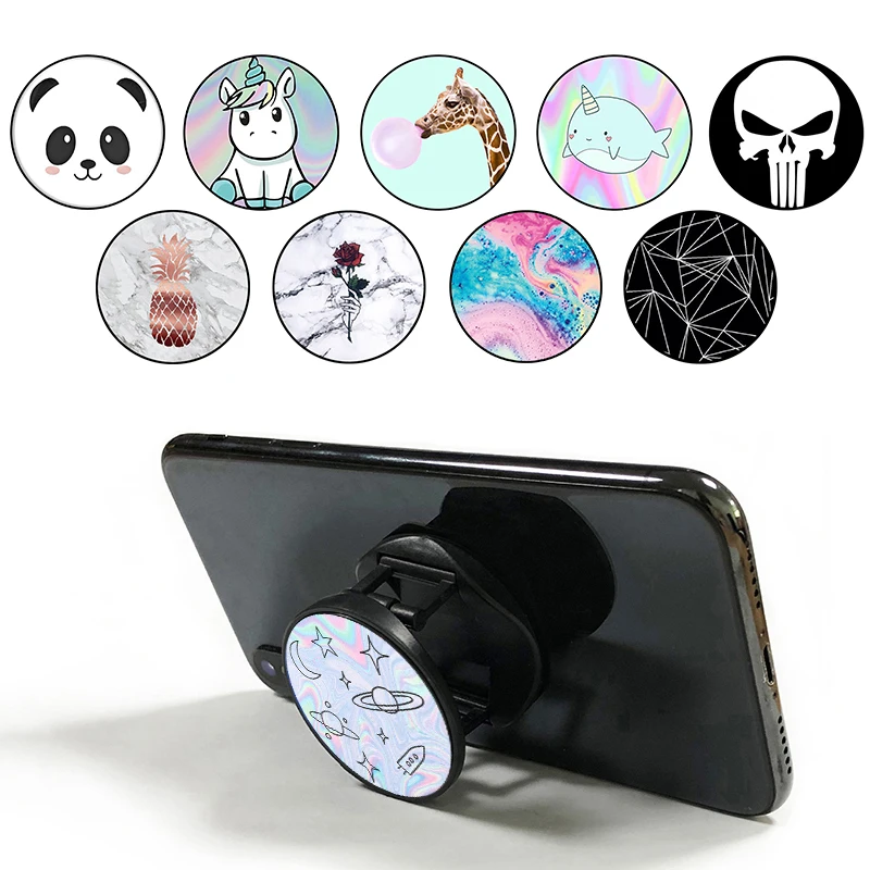 

Cute Cartoon Phone Socket Phone Holder попсокет Univeral Smartphone Stand Hand Grip Finger Ring Expanding Desk and Tablets Stand