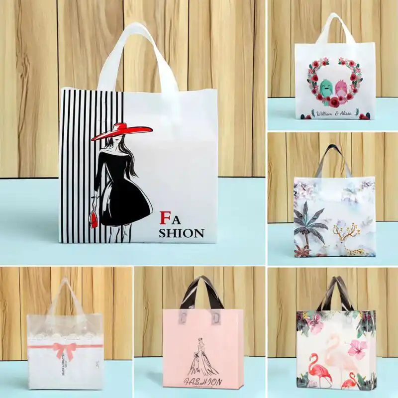 plastic tote bag with handle