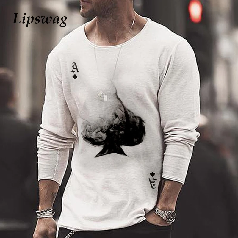 Fashion Poker Printed Mens T Shirts 