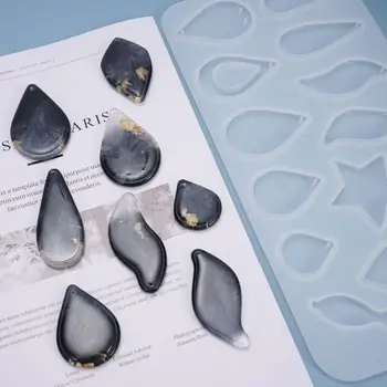 

Crystal Epoxy Resin Mold Earrings Necklace Pendants Casting Silicone Mould DIY Crafts Jewelry Making Tools