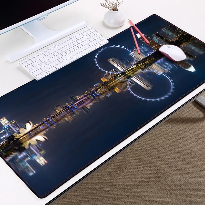250x290x2mm Congsipad Маяк ночной вид и город ночная сцена коврик для мыши игровой коврик для мыши ПК Компьютерная клавиатура, мышка для ноутбука Размер XL - Цвет: 250x290x2mm
