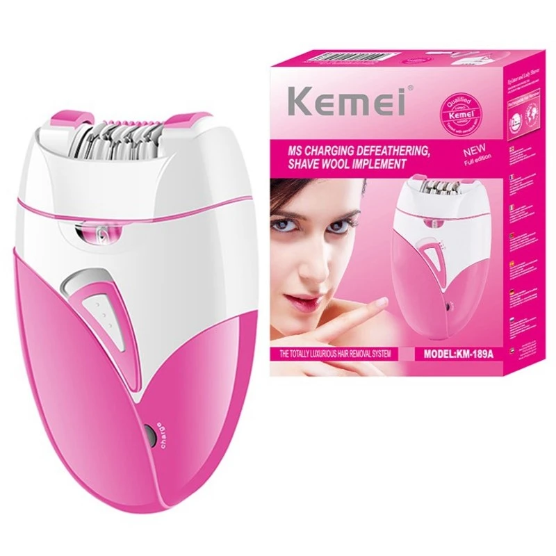 Kemei – épilateur électrique rechargeable pour femme, produit d'origine, pour visage, maillot, aisselles, jambes