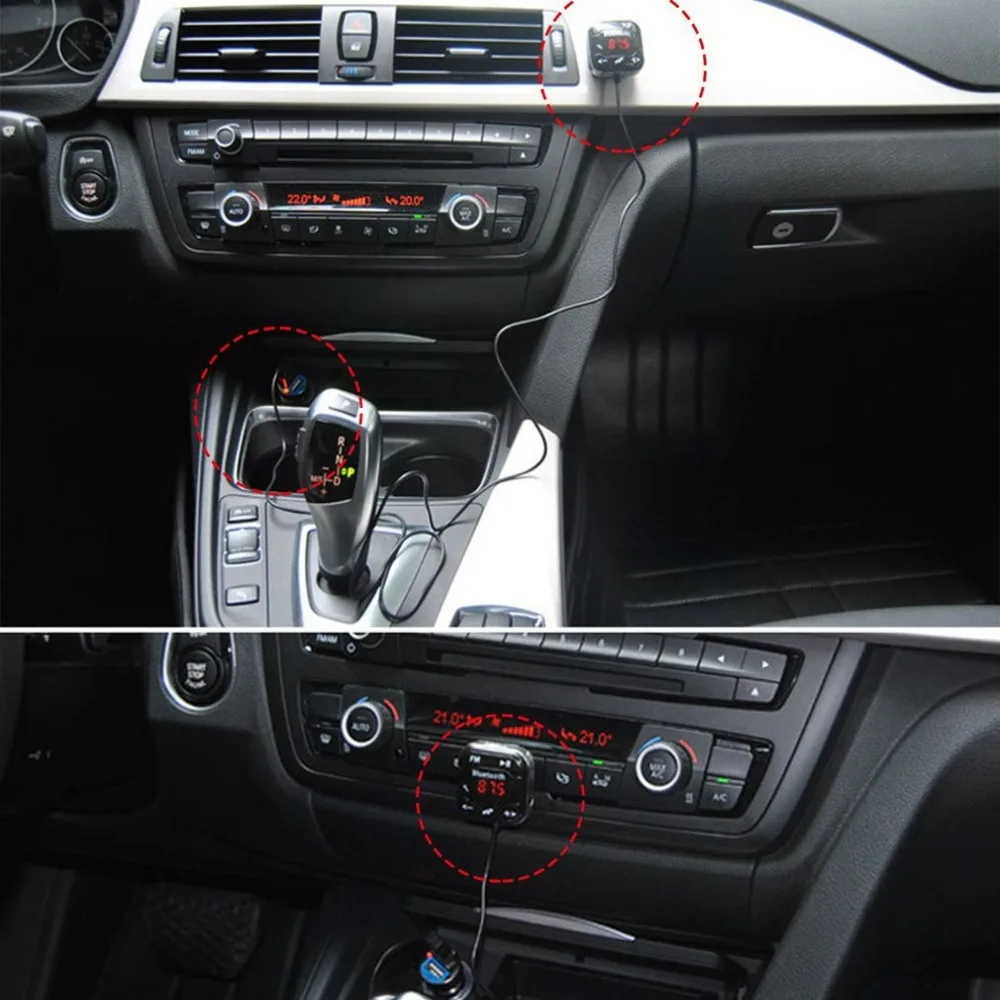 Мини Bt760 Автомобильный Mp3 беспроводной музыкальный плеер Hands-Free, fm-передатчик с двойной Usb зарядкой