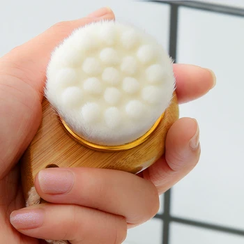 

Women Wooden Facial Cleansing Brush Deep Pore Clean Wash Face Comma Brush Soft Fiber Facial Beauty Makeup Tools