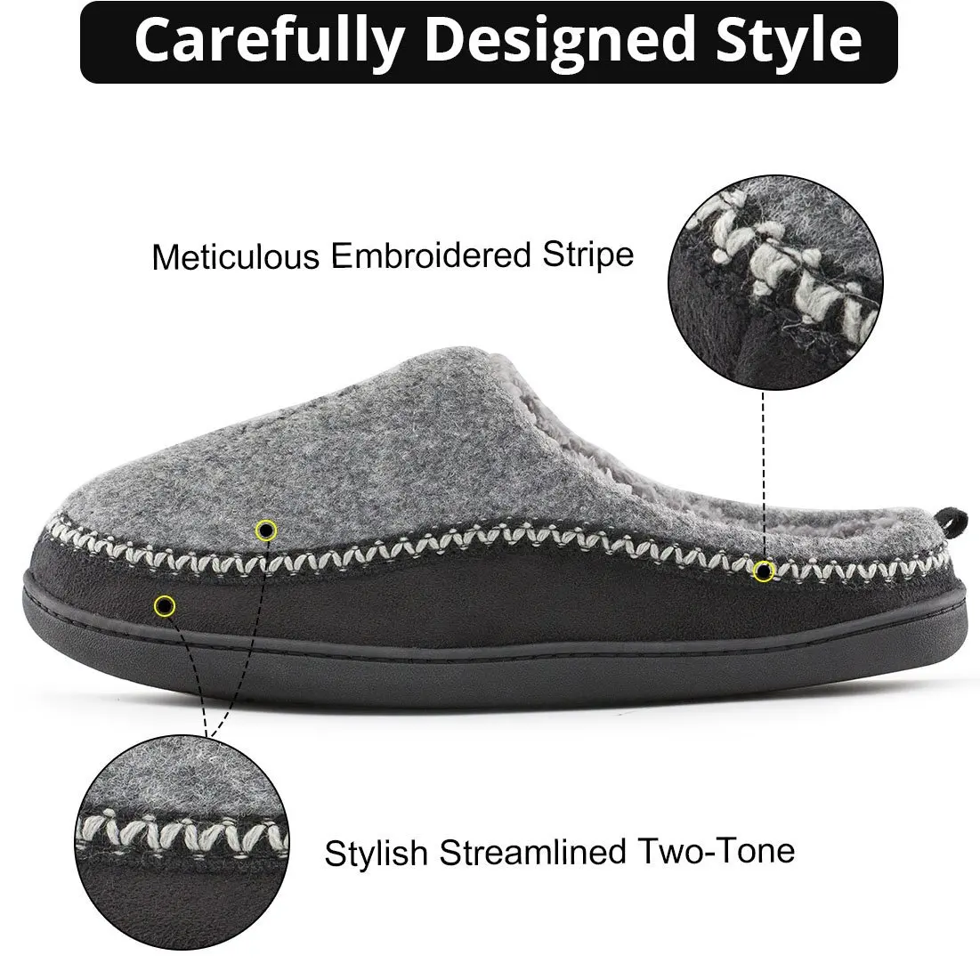 

Men And Women Comfortable Plush Wool Memory Sponge Slipper Indoor Slippers