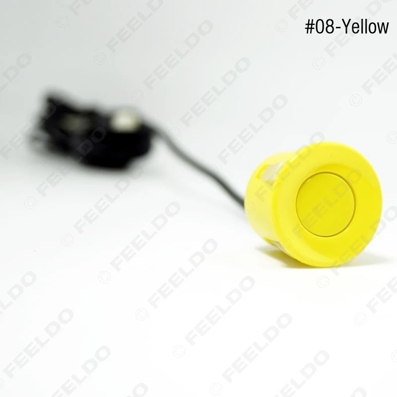 FEELDO 1 компл автомобиля 8-Сенсор парковки Сенсор с 2 шт. 18,5 мм CCD Камера двойной визуальный заднего вида Видео парковочный радар Системы - Название цвета: Цвет: желтый