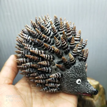 

Crystal Carved Hedgehog Natural Horn Screw Shell Manual Adhesion Hedgehog Home Decoration Study Room Decoration