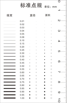 

Stain Crack Comparison Card Scratch Standard Point Line Gauge Film Ruler Comparison Card Appearance Inspection Gauge Scratch W13