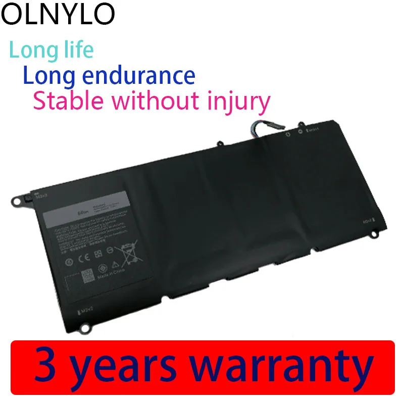 7.6V 60Wh PW23Y Laptop Battery for DELL XPS 13 9360 RNP72 TP1GT 13 2017