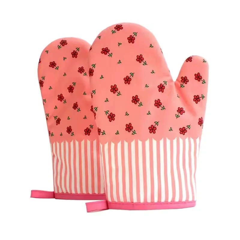 2PC/set Cartoon Oven Glove BBQ Baking Accessories Microwave Kitchen Glove Mitten Heat Resistant Potholders Kitchen Accessories