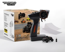 Voiture Monster Truck RC Turbo Racing 1:76 C81, Mini RTR 2.4GHZ, contrôle à distance, Kit de ports type c, jouets, cadeau NewYear 