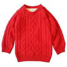 Вязаный свитер с длинными рукавами для маленьких мальчиков и девочек; Повседневная Верхняя одежда; сезон осень-зима; модная одежда хорошего качества