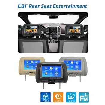 

1pc Universal 7 inch LED screen Car MP5 player Headrest monitor Support AV/USB/SD input/FM/Speaker/Car camera