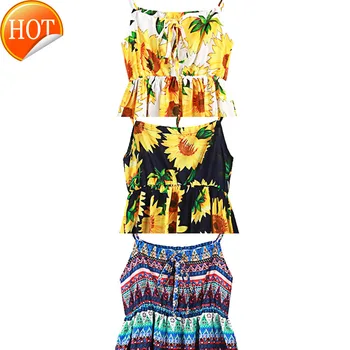 

2020 Summer girls clothes fashion flower dresses for girls 3-12 year big child girls dresses New kids sleeveless beach dresses