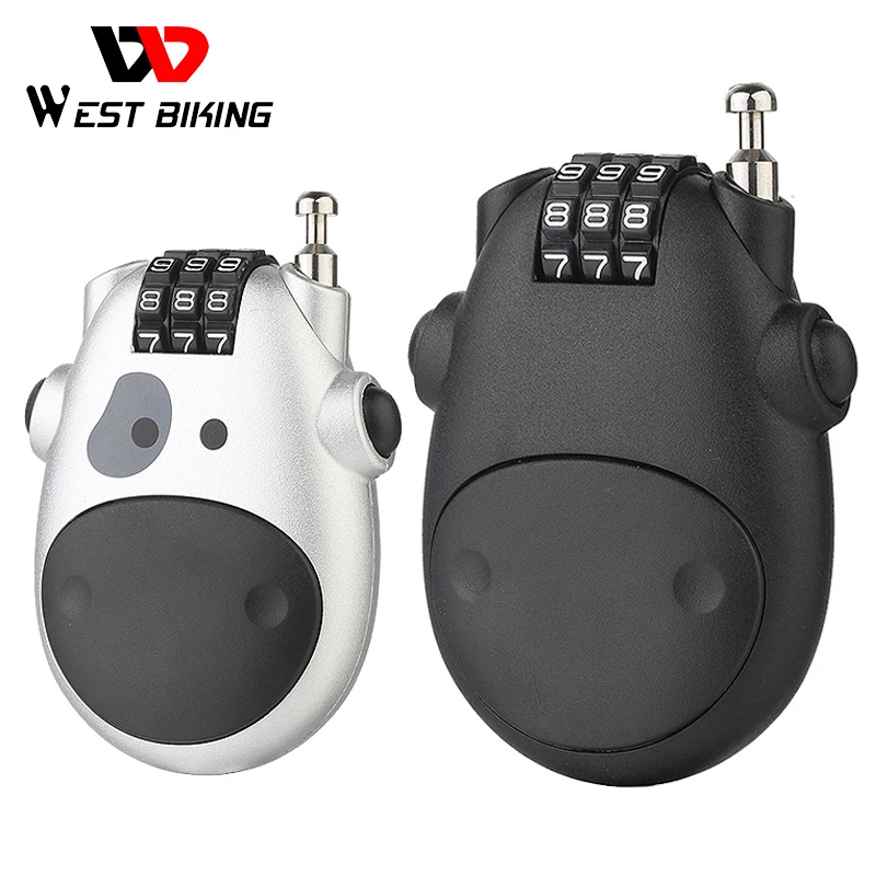 Password Helmet Lock with Steel Cable Padlock Bicycle Anti-theft Mini Burglar Kick Scooter Bike Accessories for Motorcycle MTB | Спорт и