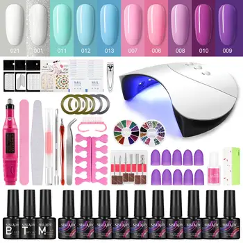 

Nail Polish Kit Electlic Nail Drill Nail kit 36W UV LED Lamp Dryer With Nail Gel Polish Kit Soak Off Manicure Tool Set Gel