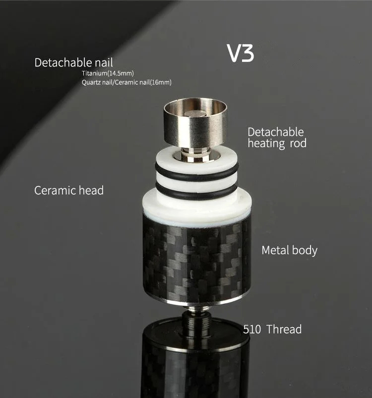Kanboro 510 Nail V3 с кварцевым/титановым/керамическим зеркальным стеклянным фильтром Dab