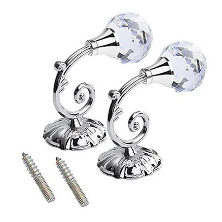 silver Винтовая вставка, сплав, кристалл, окно, занавеска, холдбэк, Hool, классический, Франция, окно, лист, органайзер экрана, стойка, удерживайте, вешалки# B30 - Цвет: silver