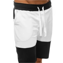 Последние популярные летние повседневные мужские шорты из цветных лоскутов для бега и хип-хопа мужские спортивные шорты