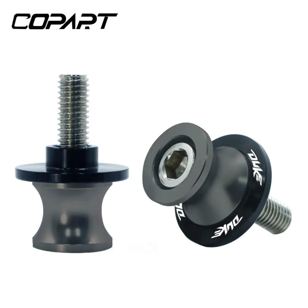 Titanium Для KTM Duke 125 250 200 390 690 990 2013- 2 шт. M10 мотоциклетные качели armslider катушки ЧПУ поворотный рычаг стенд винт - Цвет: Titanium