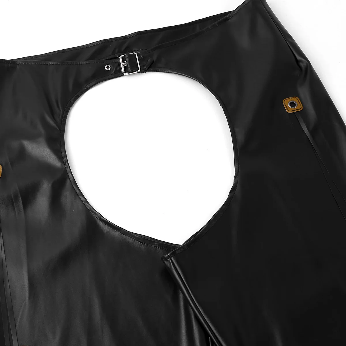 Men Latex Leggings Sexy Open Crotch Cowboy Chaps Tights Sissy Wetlook Leather Hot Pole Dance Clubwear Pants Gay Erotico Trousers