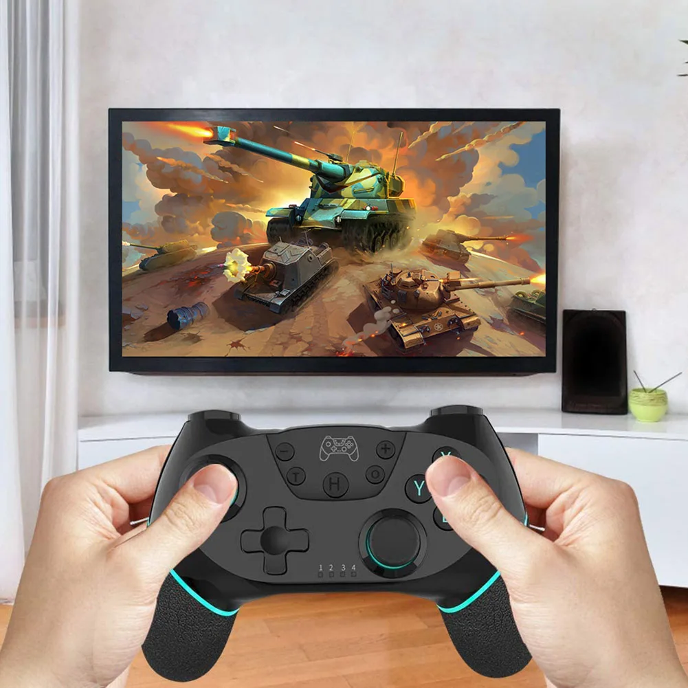 Беспроводной контроллер с двойным мотором и вибрацией для Nintendo Switch/Switch Pro Gyro Axis