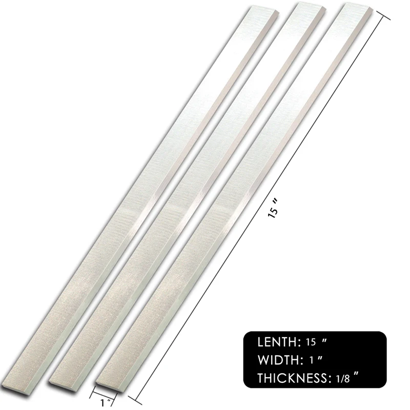 6 Inch HSS Jointer Planer Blades - Set Of 3 For Grizzly 6" Planers, High Speed Steel
