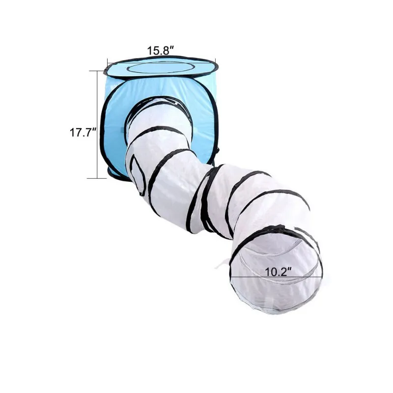 1 шт. палатка для кошек с s-образным туннельным котенком Складная игрушечная трубка кошка ползает трубопровод синий серый кошка гнездо для внутреннего и наружного использования