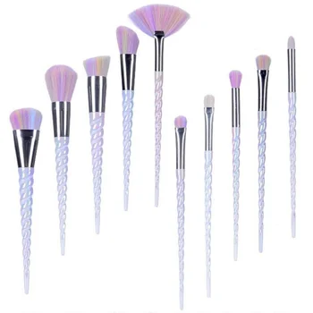 

10pcs Unicorn Colorful Makeup Brushes Set Maquiagem Foundation Powder Cosmetic Blush Eyeshadow Women Beauty Glitter Makeup Brush