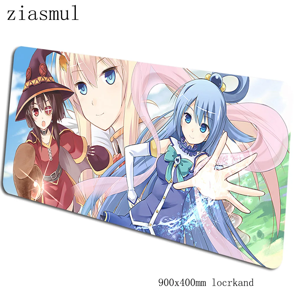 Megumin коврик для мыши толстый компьютерный геймерский коврик для мыши 900x400x3 мм большой коврик для мыши в стиле аниме эргономичный гаджет офисный стол коврики - Цвет: design 7
