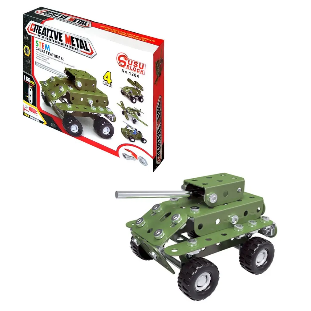 Новинка 2018 креативная металлическая пожарная машина четыре в одном сборные