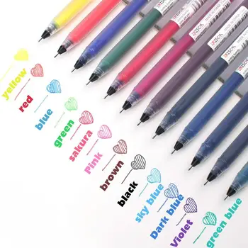 

12 Color Juice Gel Pen High Capacity Pen Gel Japan Creative Stationery Cartoon Stationery Wholesale Kawaii School Supplies