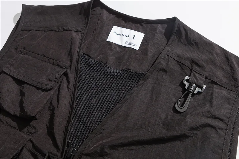 Nanxia Qiaozhuang Popular Brand Military-Style Multi-pockets Frock Vest Men's Shawn Hong Kong Style Loose Casual Couples Waistco