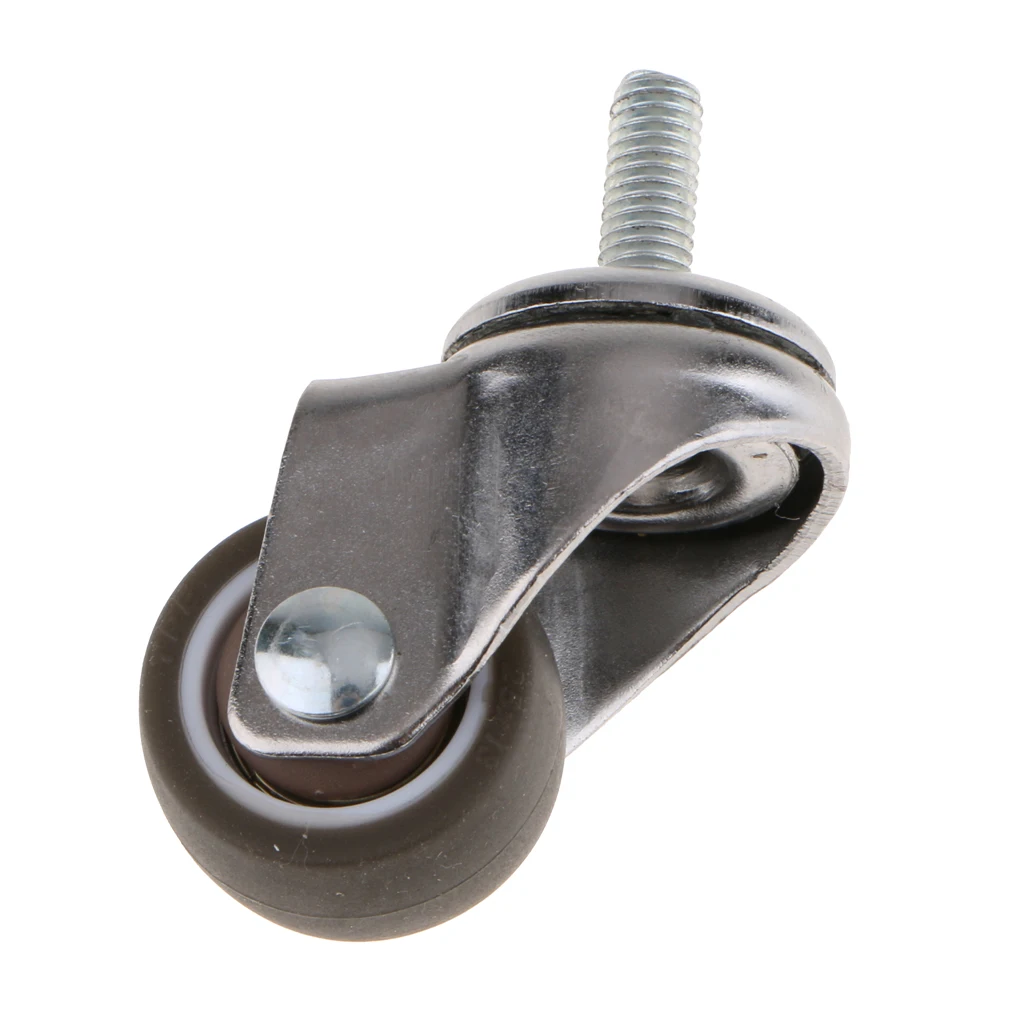 Heavy Duty TPR Rubber Caster Wheel with Swiveling Threaded Stem, Non-Marking for Use in Home, Hospitals, Shops, Schools