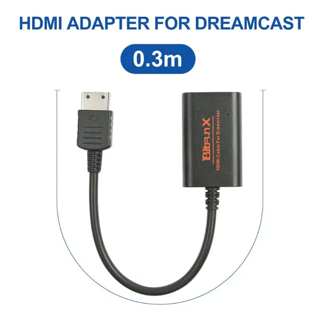 Newest HDMI-compatible Adapter Cable for Sega Dreamcast Consoles HDMI-compatible /HD-Link Cables for Sega Dreamcast All Cables Types Gadget Music Music & Sound TV Accessories Brand Name: OOTDTY