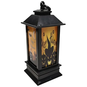 

Electric Decoration Mini Oil Lamp Hanging Bar Halloween Desktop Party Layout Gradient Led Vintage Simulation Flame Light