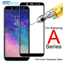 9D Защитное стекло для samsung Galaxy A3 A5 A7 стеклянная крышка A6 A8 Plus A9 закаленное защитное стекло для экрана