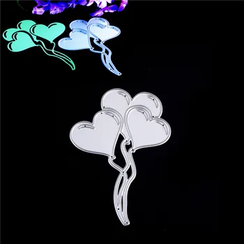 

Love Shape Ballons Scrapbook stenciles Metal Die Cuts For DIY Scrapbooking Photo Album Embossing Folder Stencil